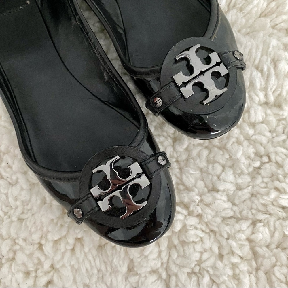 Tory Burch Aaden Black Patent Ballet Flats (Sz: 9.5) - Picture 3 of 8